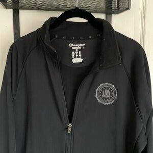 EUC FBI black fleece jacket, 2 pockets, zip up, FBI logo size Medium, black